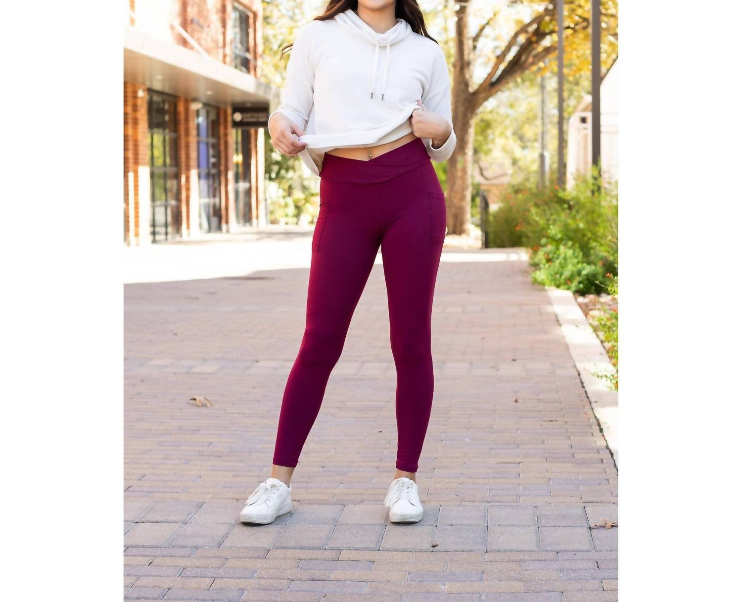 Julia Rose - Molly Crossover Leggings With Pockets