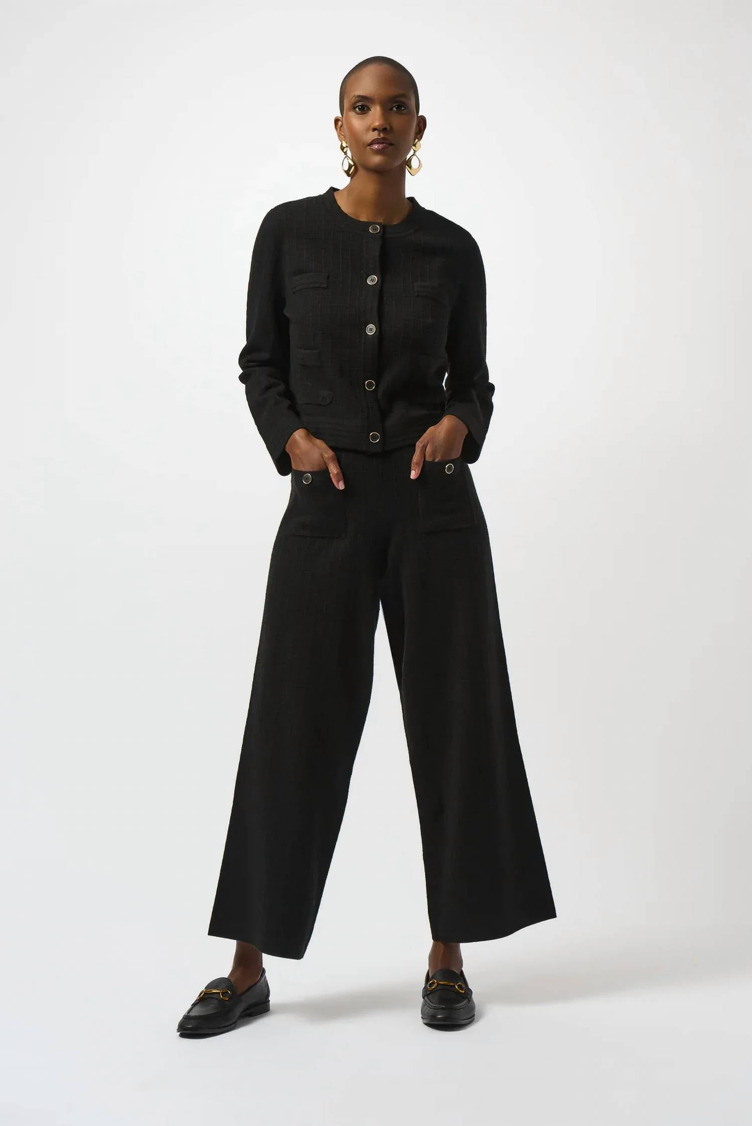 Joseph Ribkoff - Crewneck Button Front Jacket