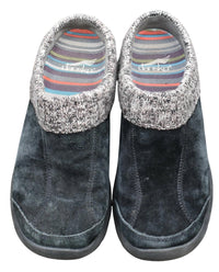 dansko Women's Emily Slip On Shoes in black suede - women's flats - alternate view