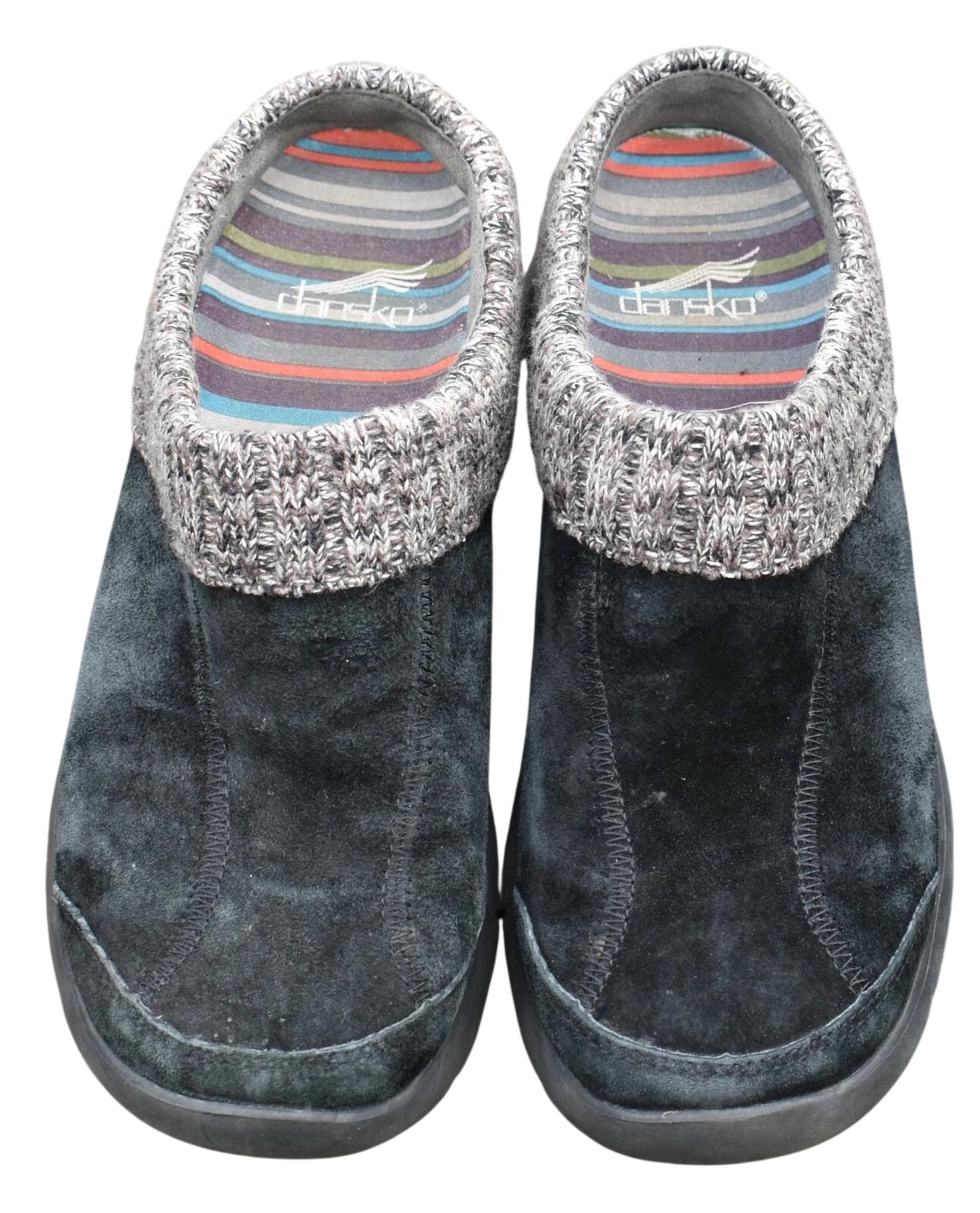 dansko Women's Emily Slip On Shoes in black suede - women's flats - alternate view