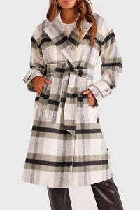 Minkpink - Watson Check Long Sleeve Coat