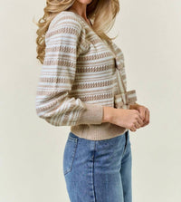 Doe And Rae - Bow Tie Short Cardigan