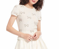 Emily Shalant - Sequin Bow Top
