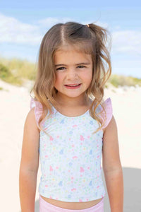 Florence Eiseman - Girls Floral Print Tankini Swimsuit