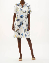 Joseph Ribkoff - Tropical Print A-line Shirt Dress