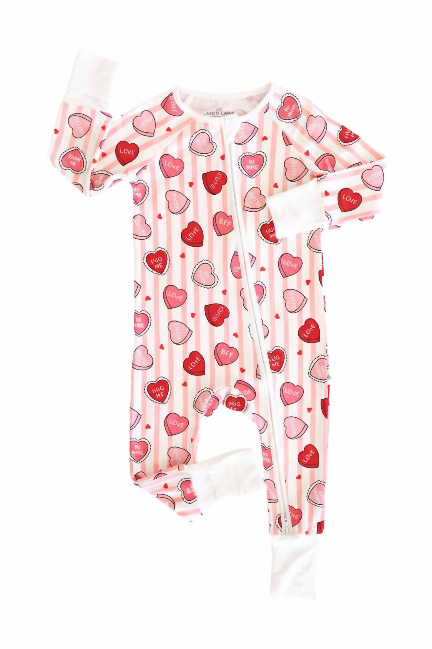 Caden Lane Kid's Sweet Like Candy Convertible Zip Romper in pink - kids' item
