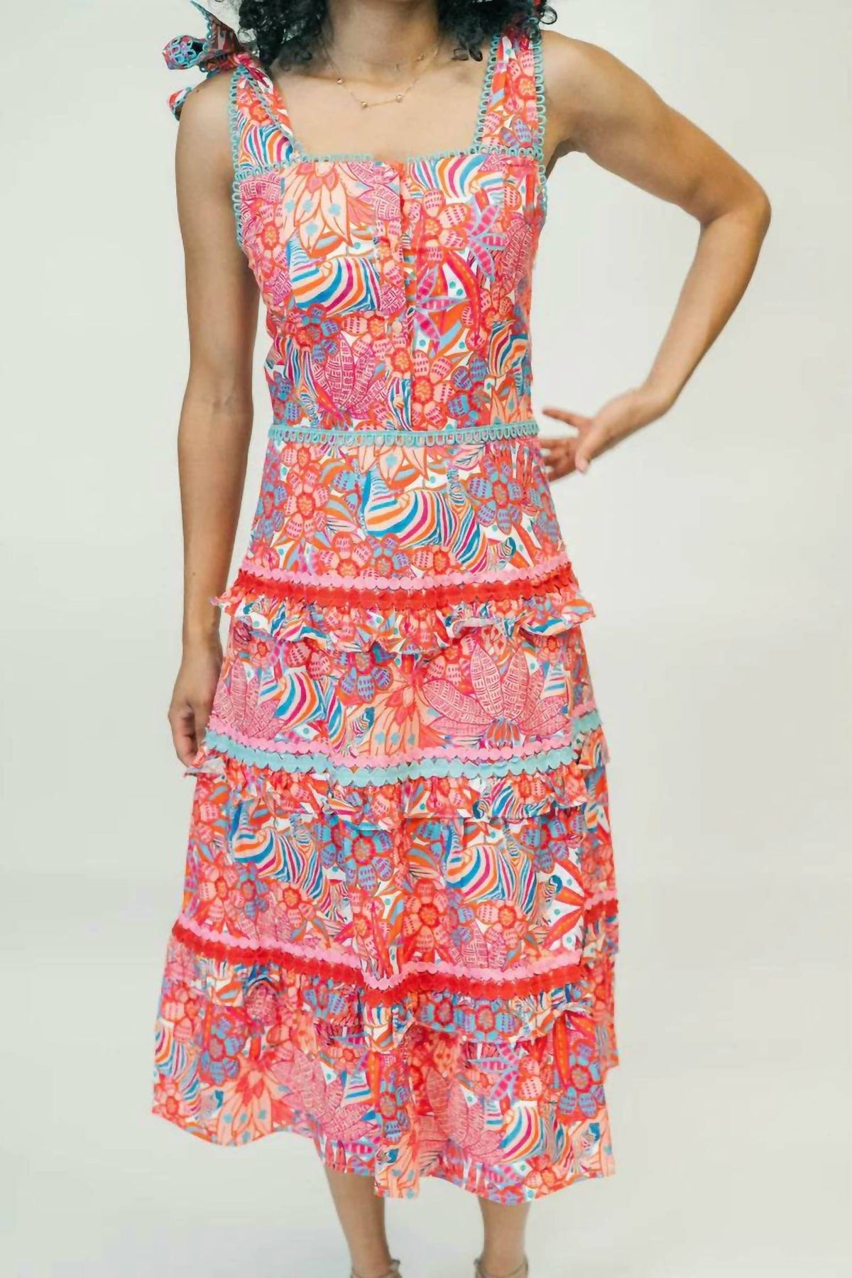 Marie By Victoria Dunn - Tropical Trapeze Naomi Dress