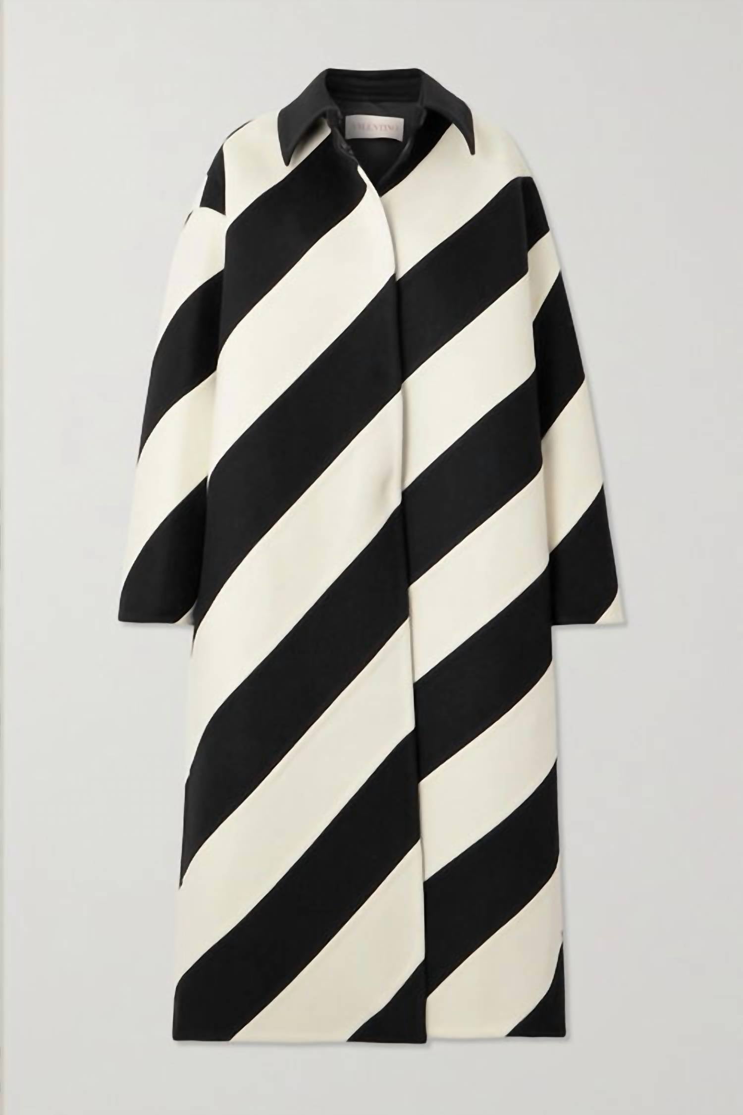 Valentino - Oversized Striped Coat
