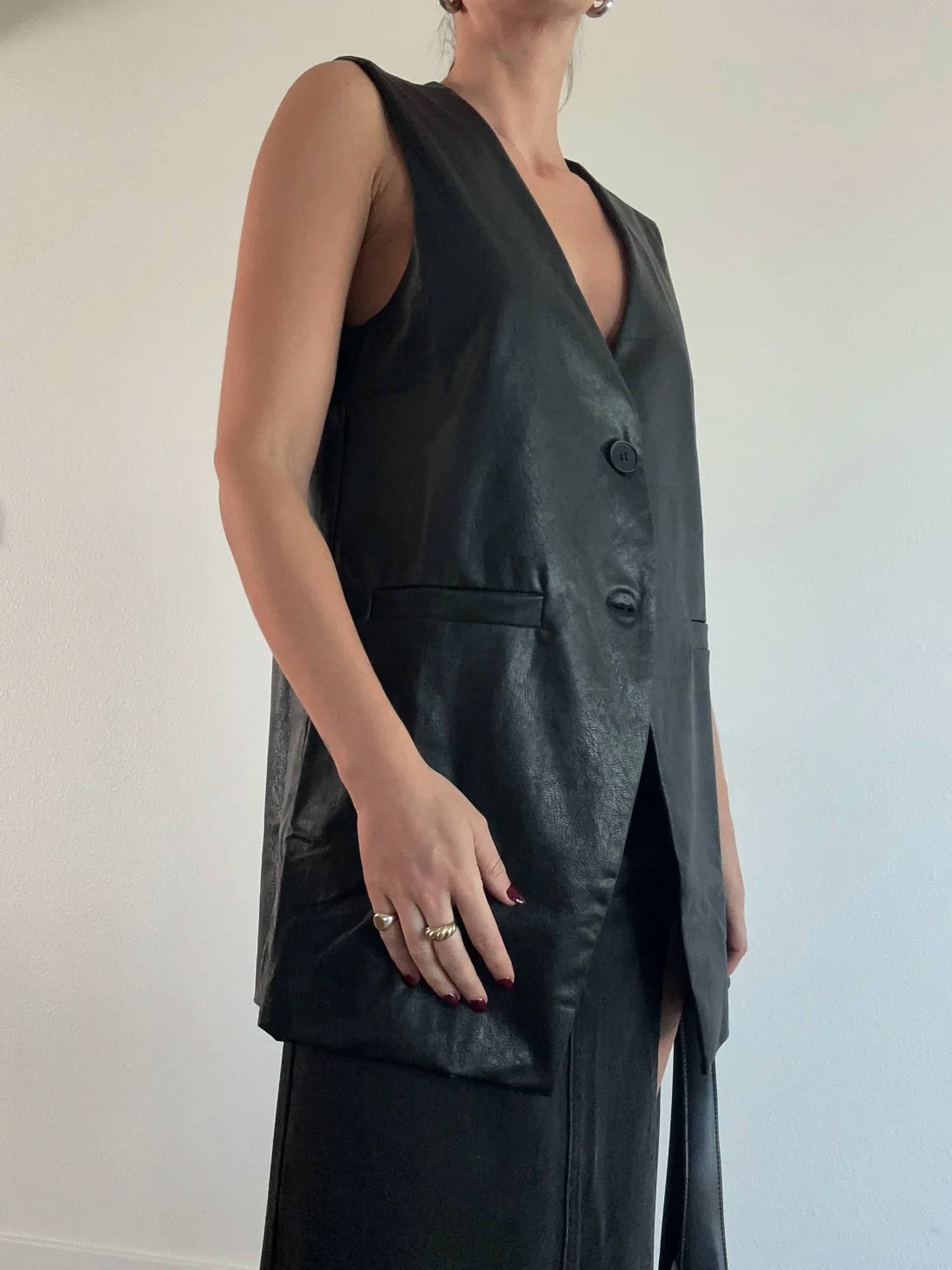 Olivaceous - Company Mixer Leather Vest