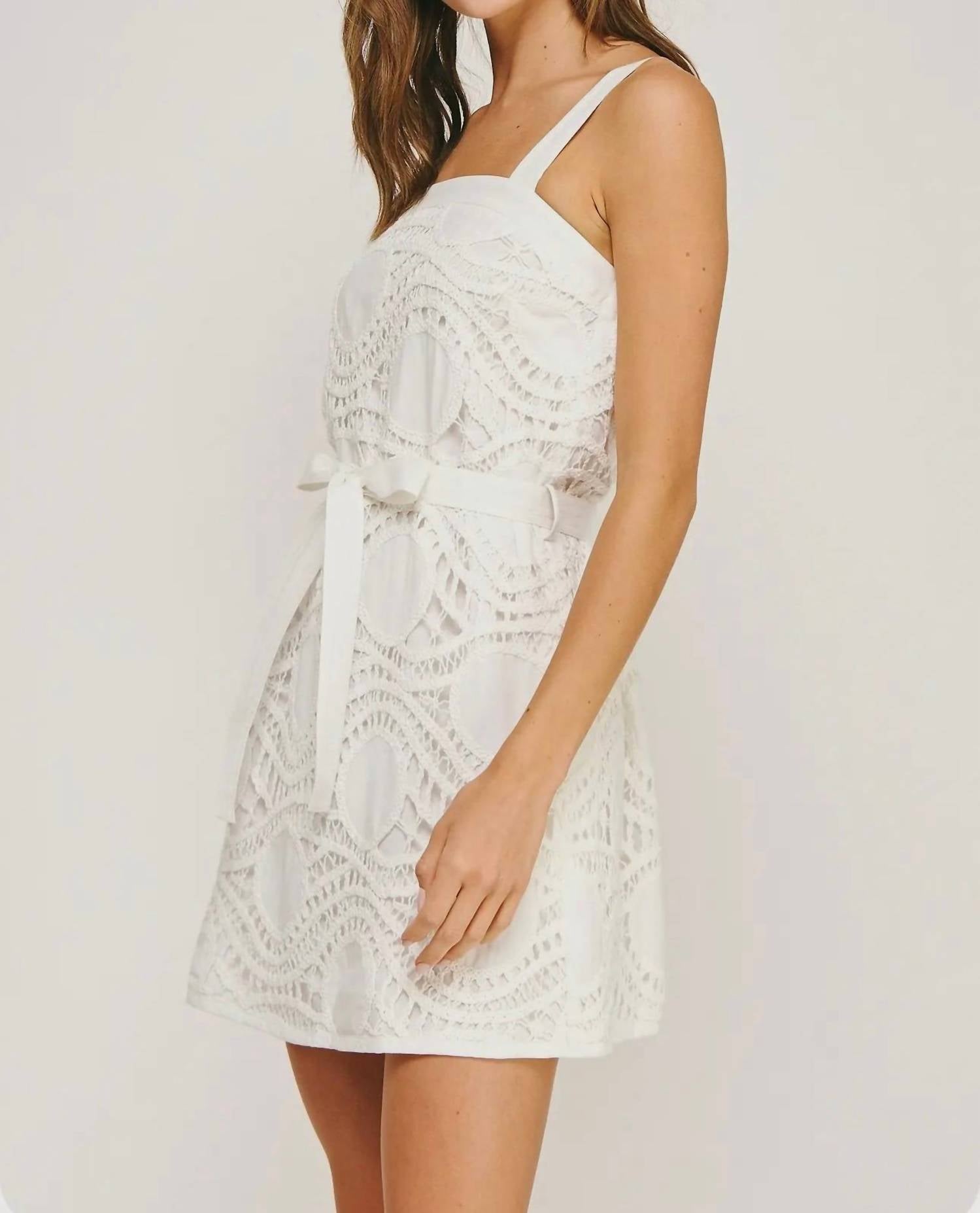 Strut & Bolt - DOTTED CROCHET MINI DRESS