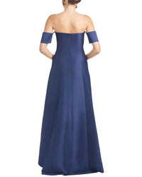 SACHIN & BABI Agyness Hi-lo Strapless Gown in blue - women's dress - detail view