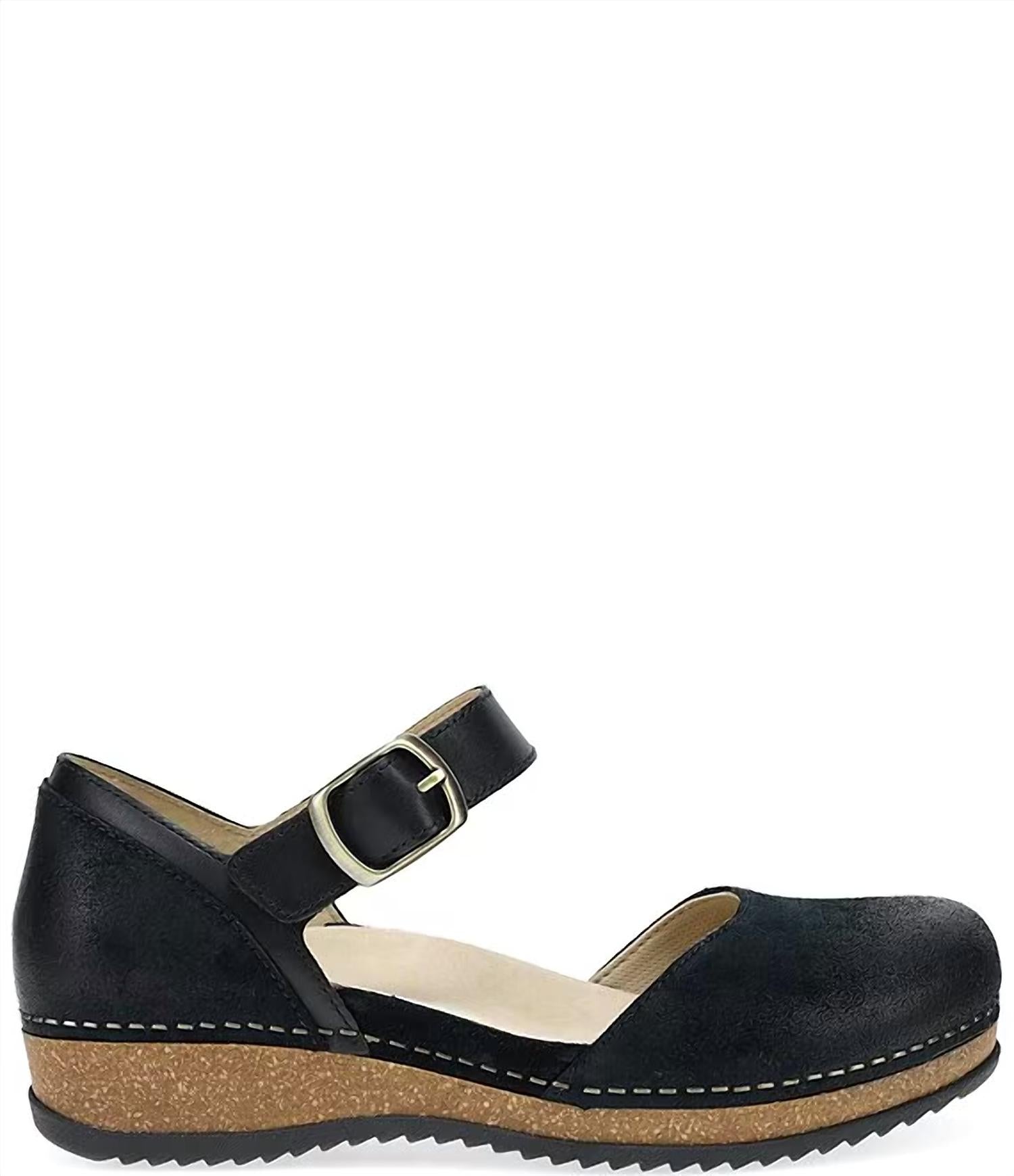 Dansko - Women's Mae Burnished Suede Mary Jane Clogs