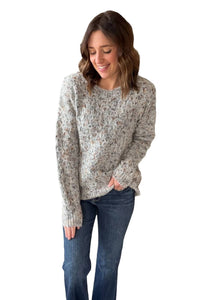 Hem & Thread - Textured Weave Crewneck Sweater