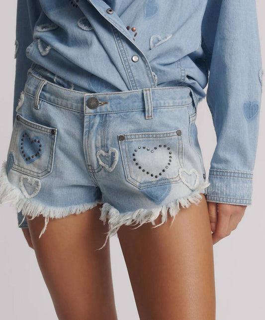 One Teaspoon - Retro Dukes Low Waist Mini Denim Shorts