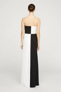 Halston Heritage - Cassia Crepe Color Block Gown