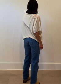 Et Clet - Asymmetrical Neck Sand Top
