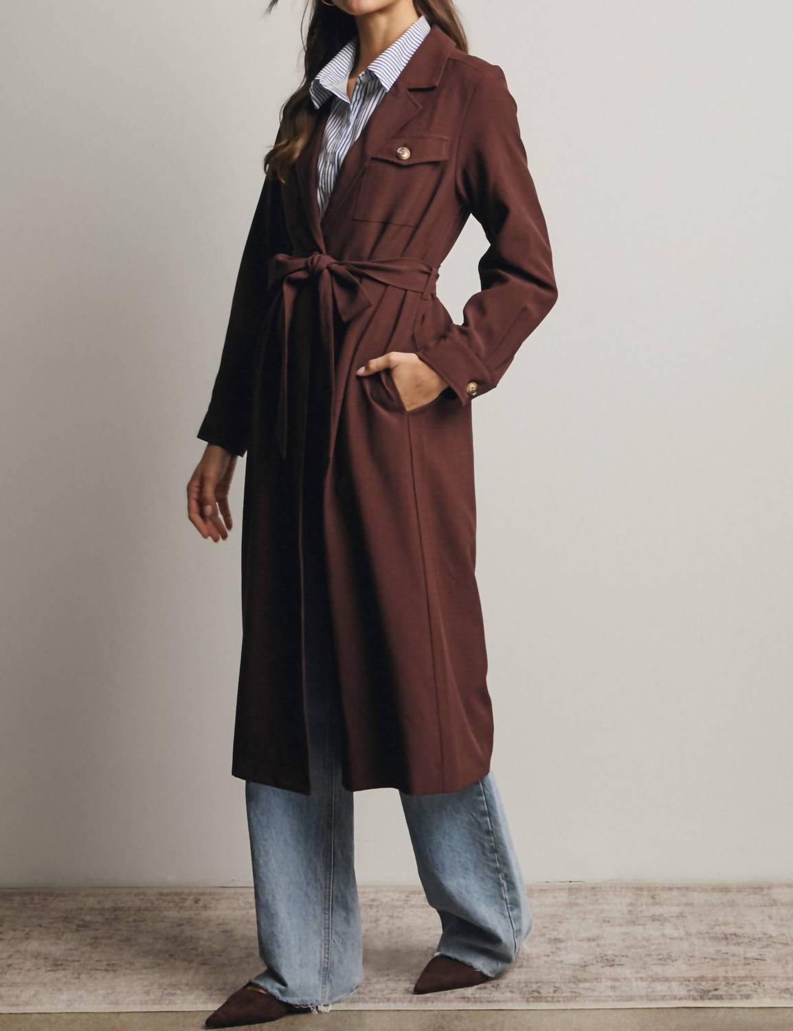 Forte - Marlo Longline Trench Coat