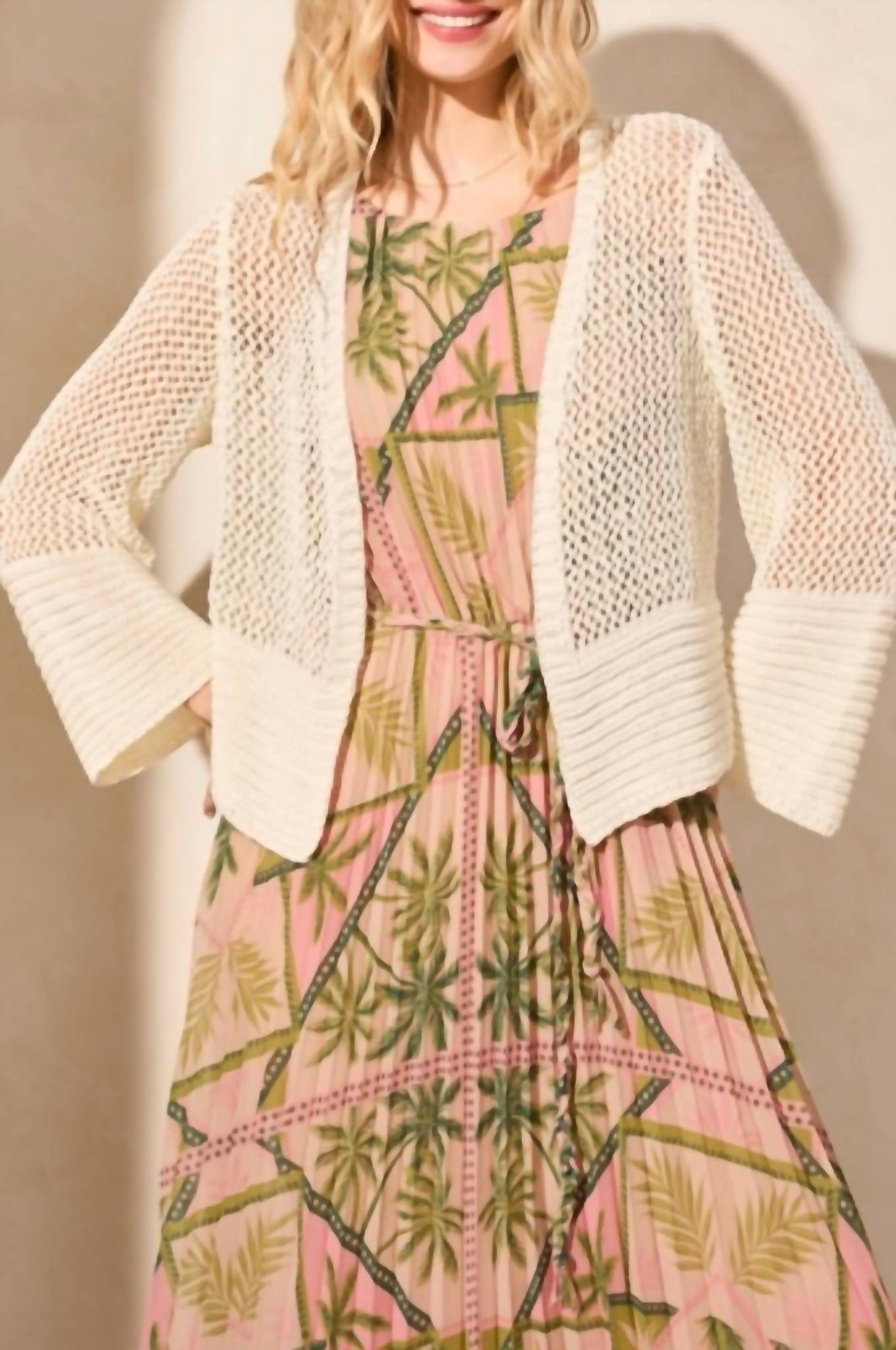 Tribal - Bell Sleeve Open Stitch Cardigan