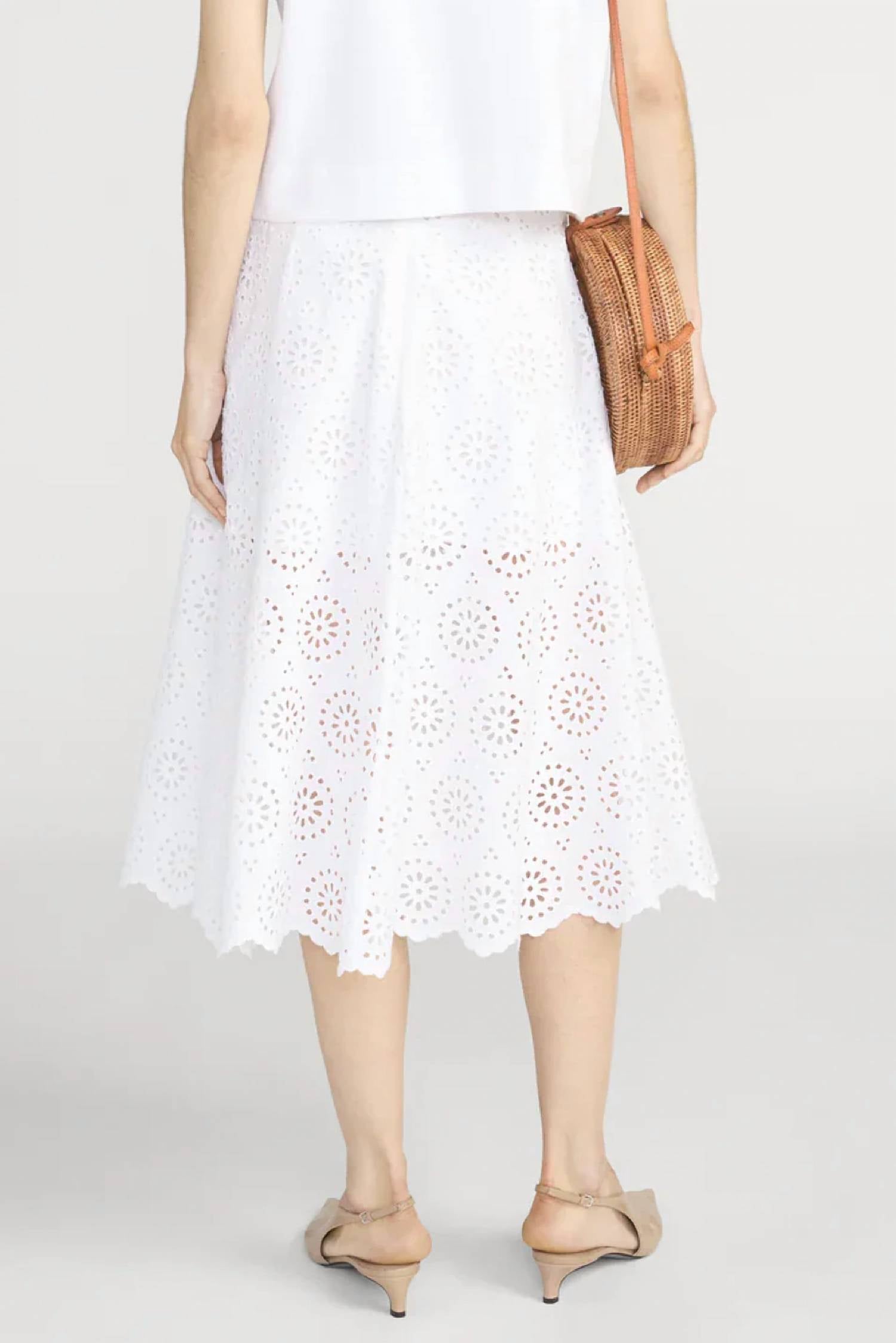 Frame - The Solstice Eyelet Skirt