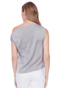 I Love Tyler Madison - Lily Solid Satin Assymetric Top