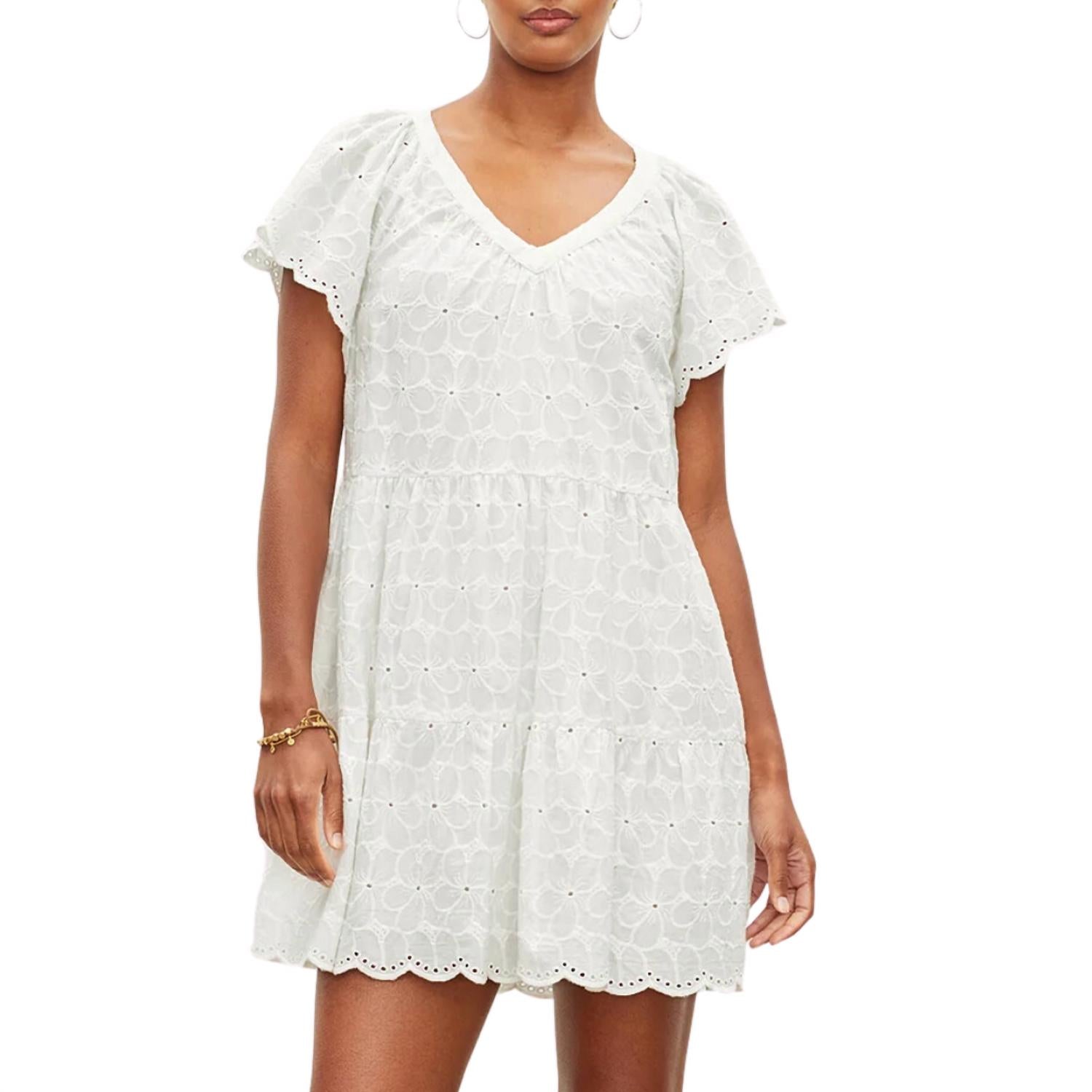 Velvet By Graham & Spencer - Wynette Embroidered Cotton Dress