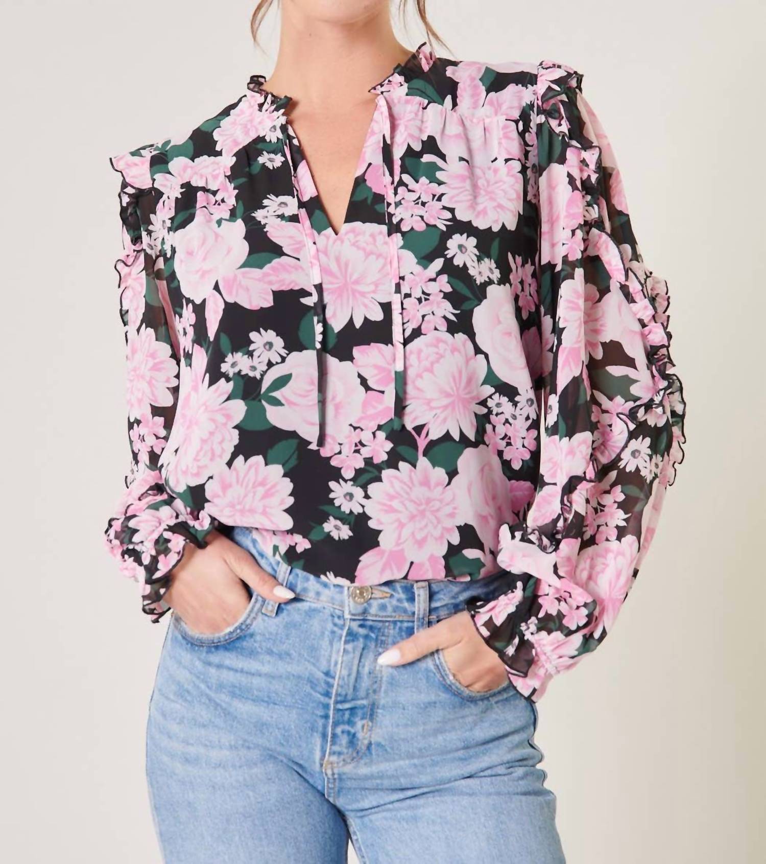 Sugarlips - Angelica Raj Ruffle Blouse