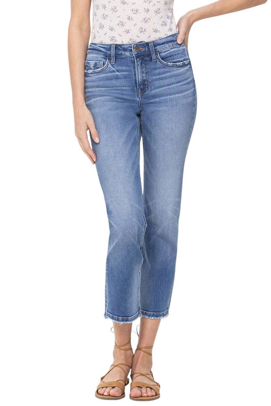 Flying Monkey - STATELY MID RISE CROP STRAIGHT JEANS