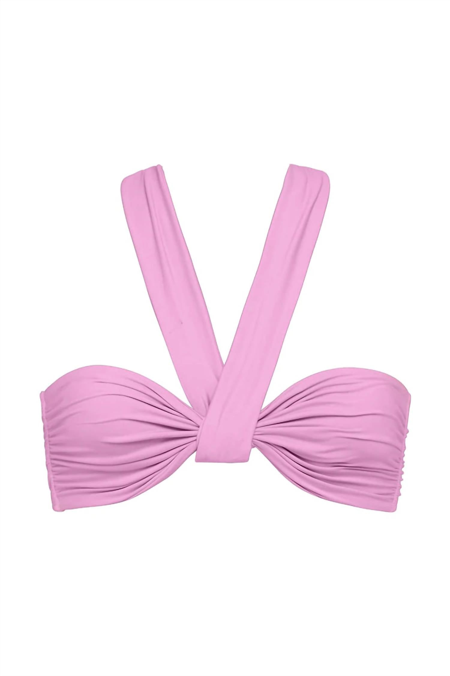 BONDI BORN Sylvie Bikini Top in flamingo - women's swimwear - alternate view