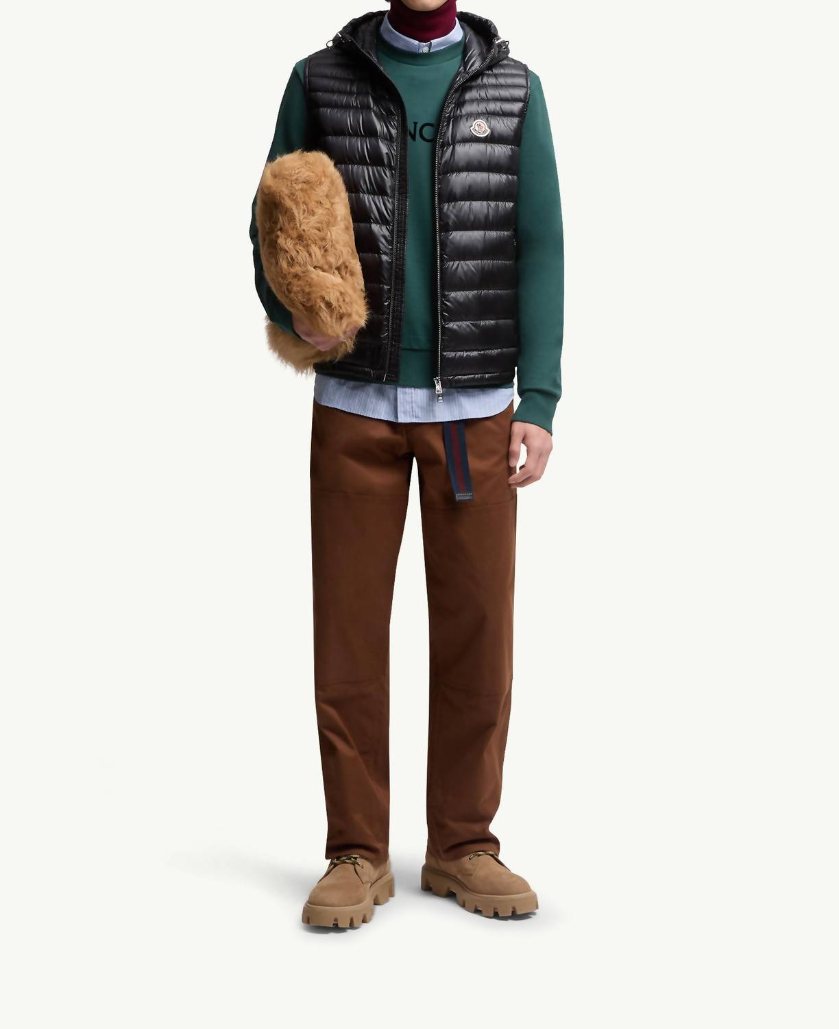Moncler Orant Hooded Down Vest in black - men's item