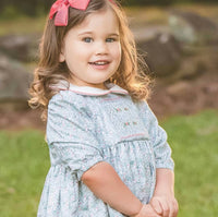 THE PROPER PEONY Darcey Collared Dress in light blue - kids' dress - alternate view