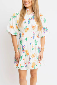 Karlie - Toucan Fruit Bubble Hem Dress
