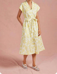Strut & Bolt - Scalloped Shirt Midi Dress