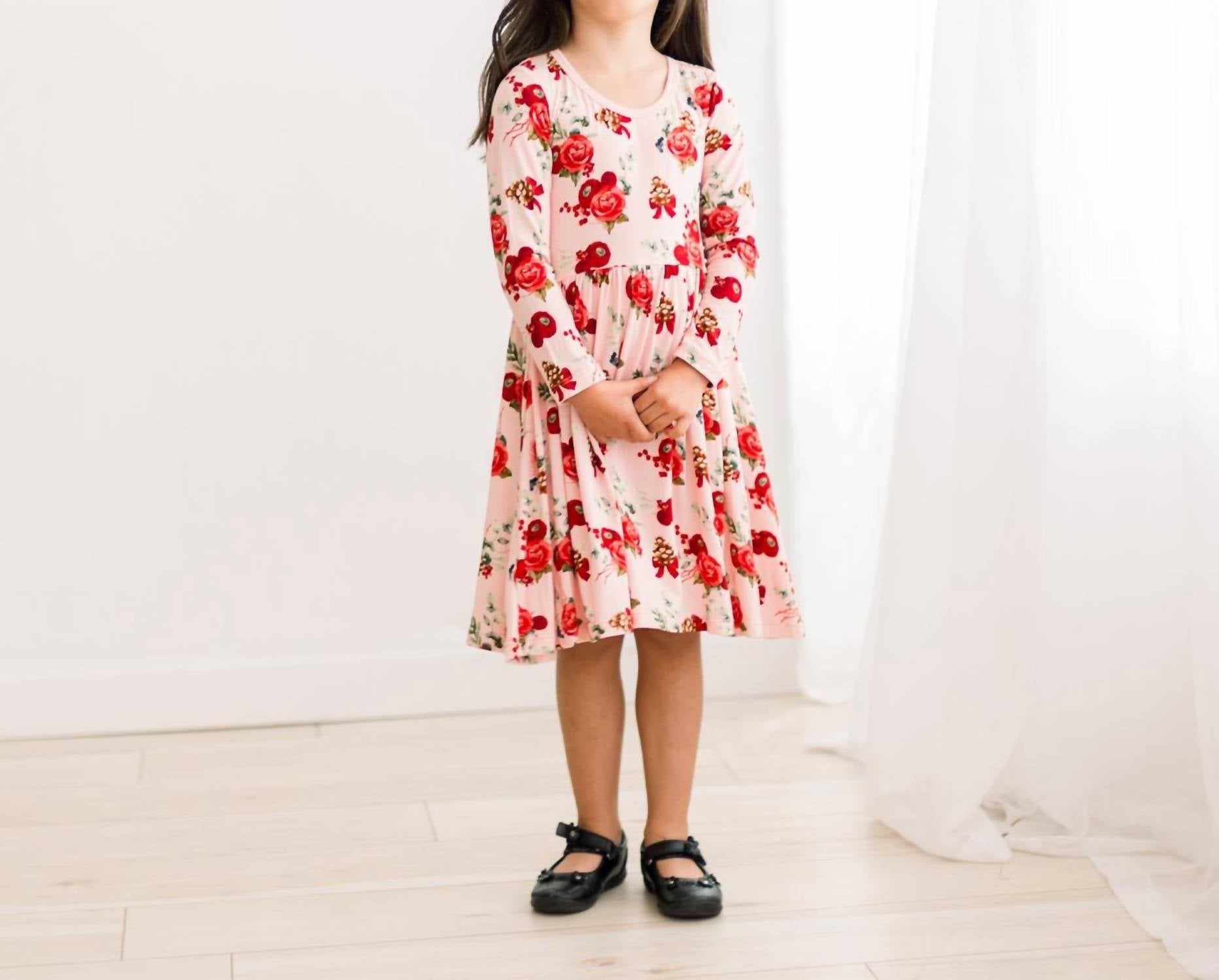 Kickee - Kid's Long Sleeve Twirl Dress With Pockets