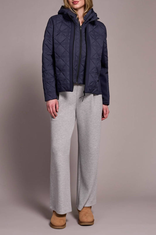 Tribal - Long Sleeve Zip Front Removable Hood Puffer Jacket