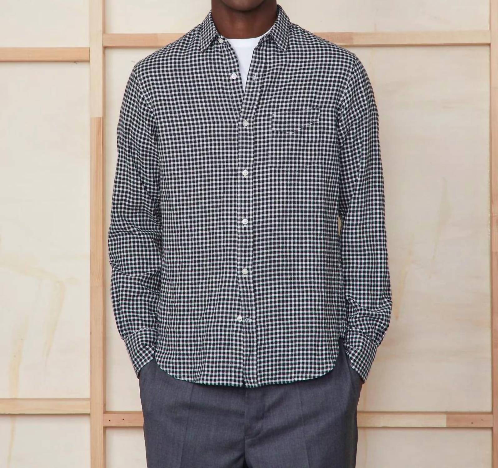 Officine Générale - Lipp Italian Silk Exclusive Print Shirt