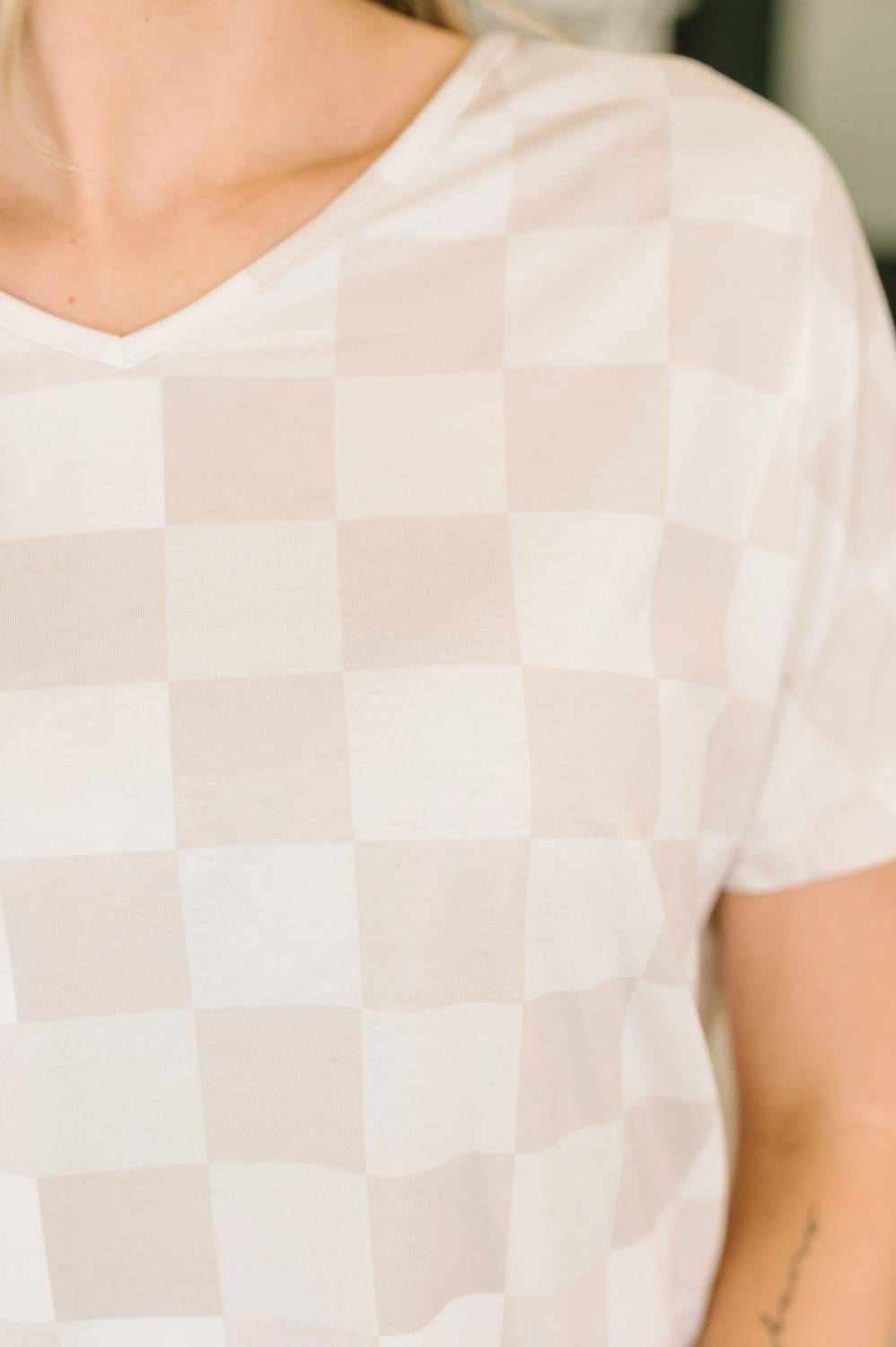 T & C  Apparel - Checkered Shorts Set