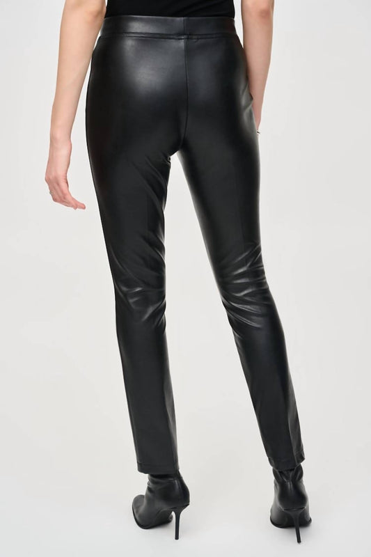 Joseph Ribkoff - Bonded Leatherette Slim Fit Pants