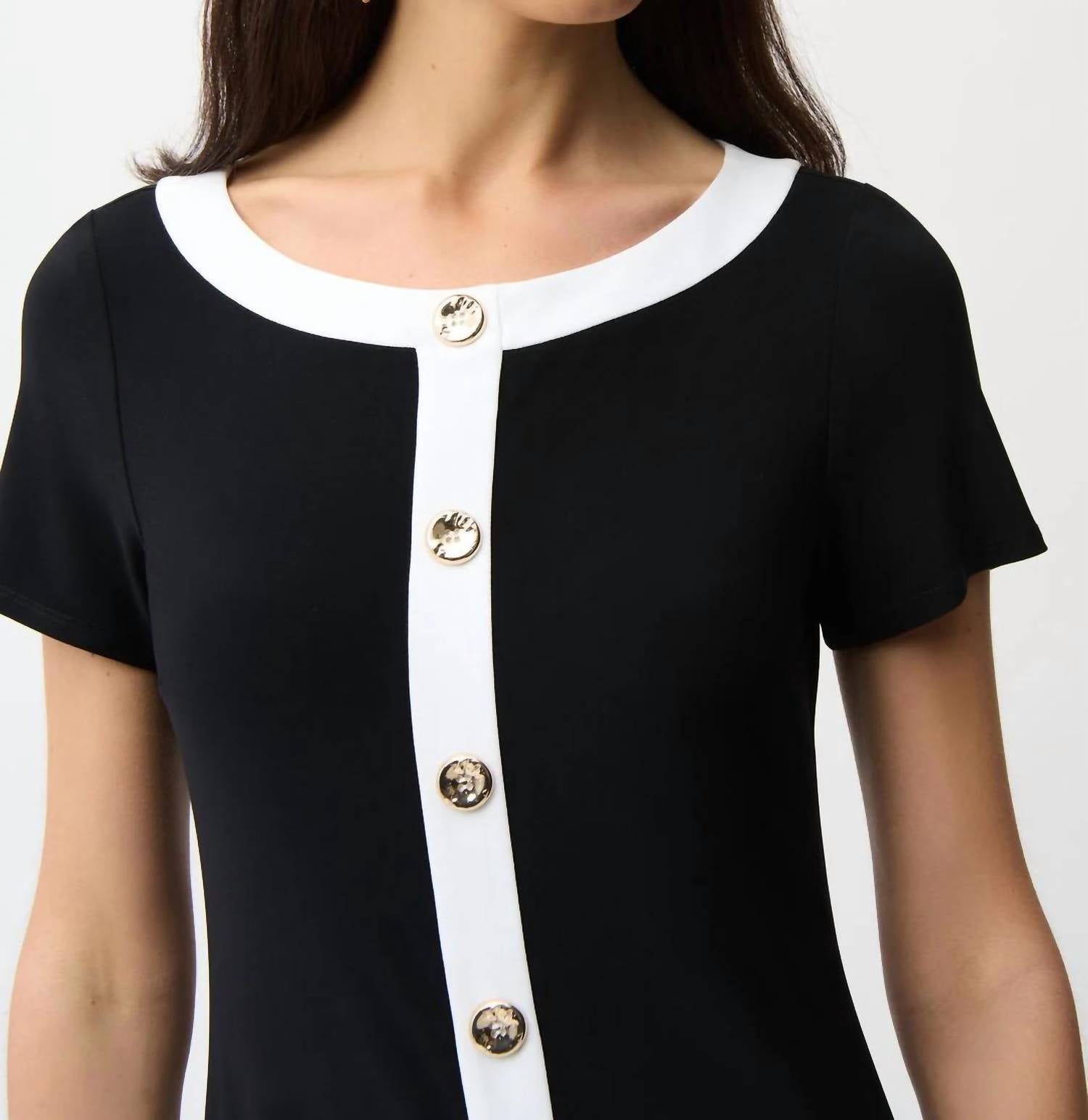 Joseph Ribkoff - Color Block Mini Sheath Dress