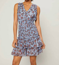 Current Air - Sleeveless V-neck Tiered Mini Dress