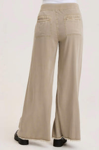 Xcvi - Pull-on Twill Wide Leg Pants