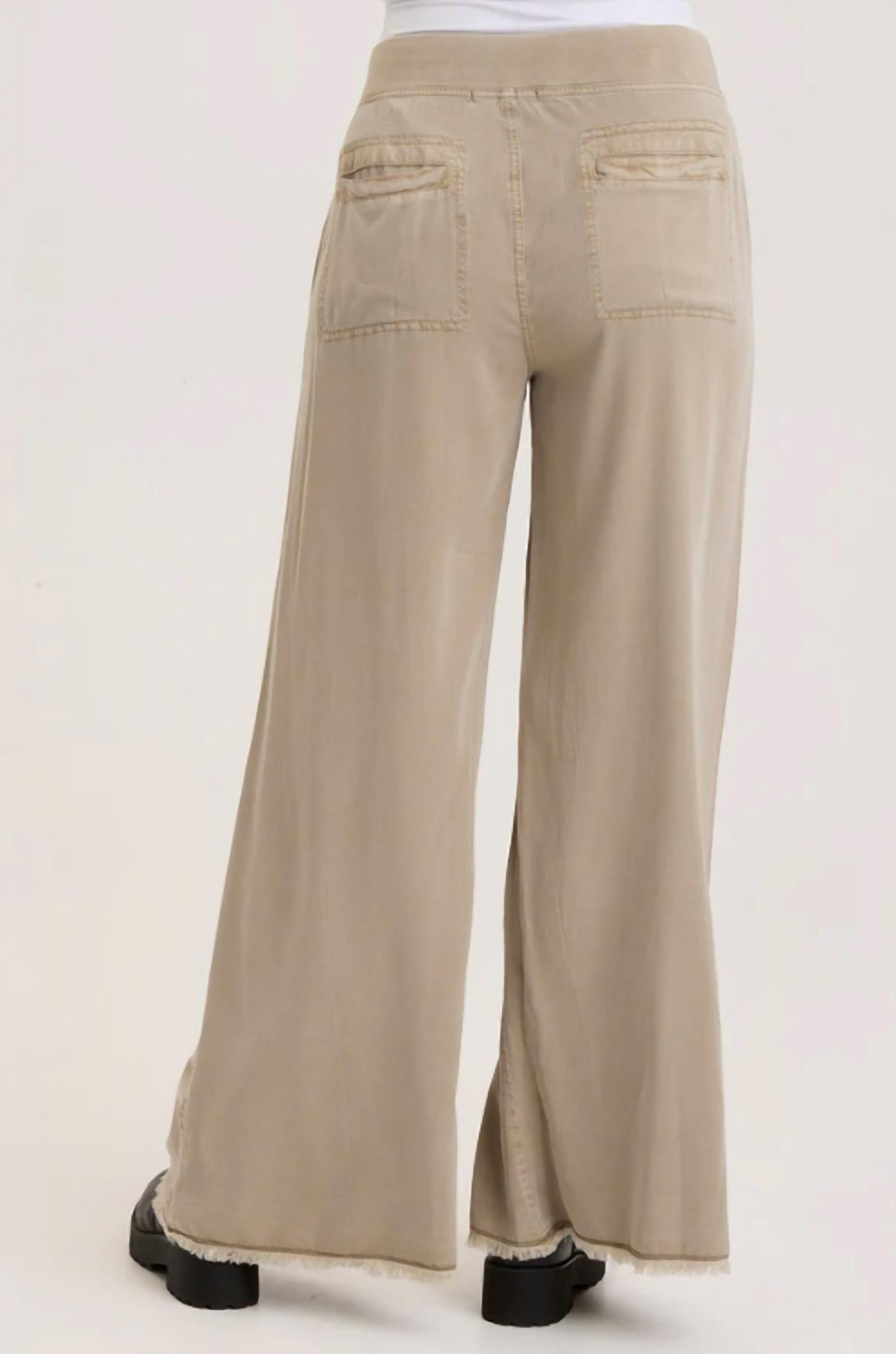 Xcvi - Pull-on Twill Wide Leg Pants