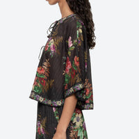 Sea - Viktoria Print Tie Front Top