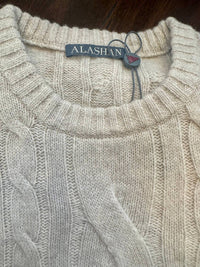 Alashan Cashmere - Men's Cable Crew Neck Sweater