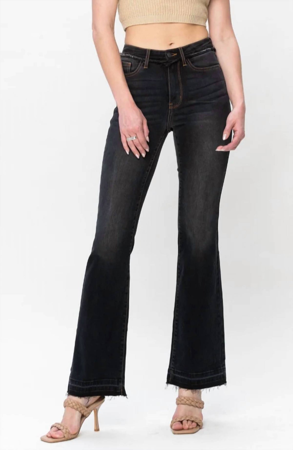 Judy Blue - High Waist Release Hem Slim Boot Cut Jeans - Plus