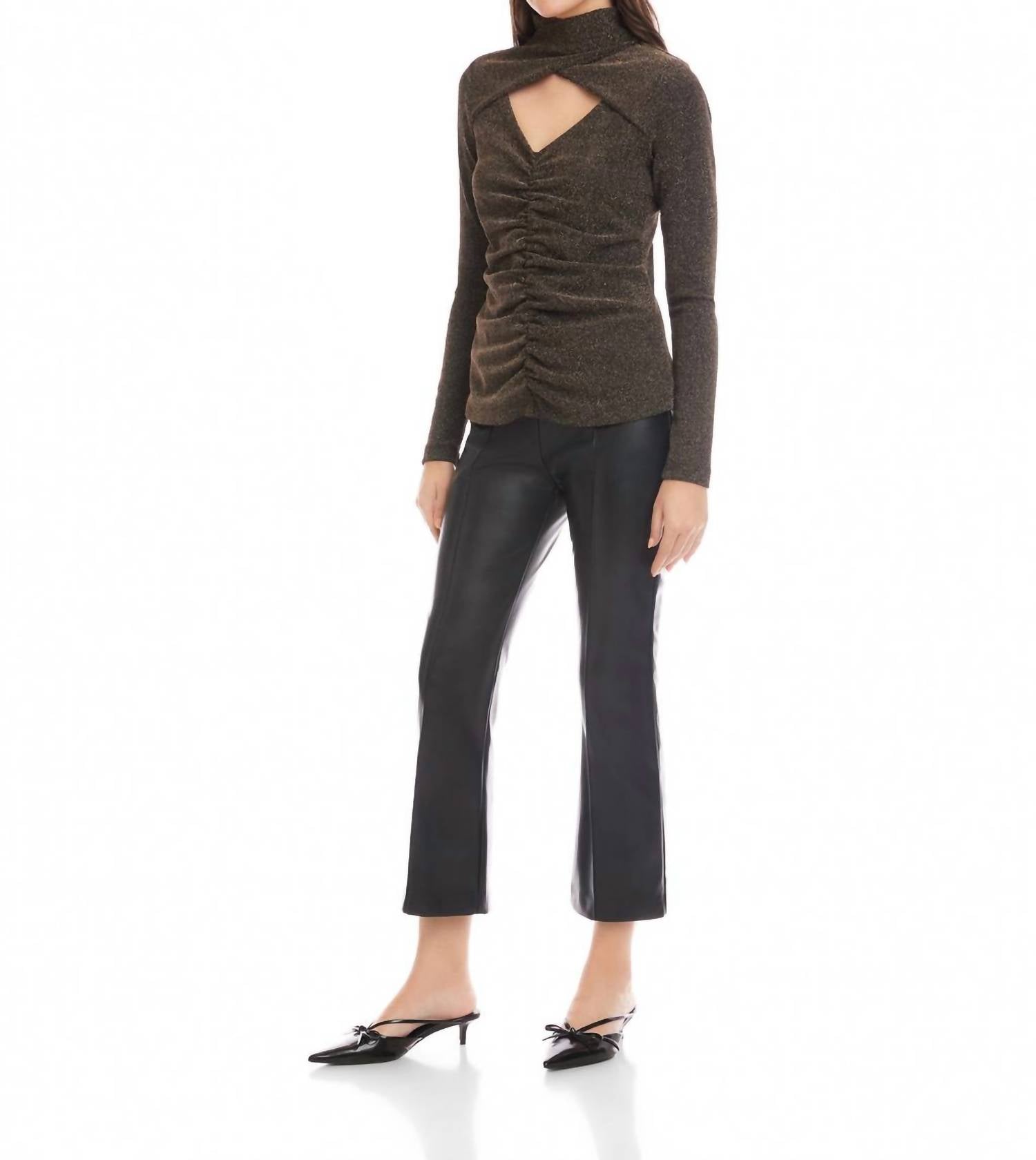 Fifteen Twenty - Adina Crossover Turtleneck Top