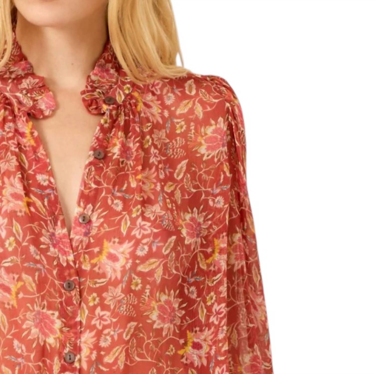 Alix Of Bohemia - annabel sunset ember shirt