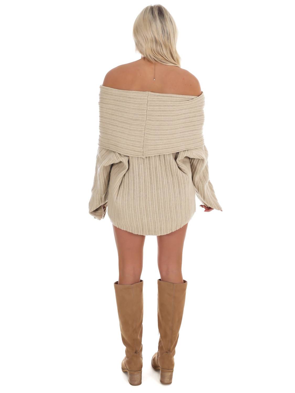 Le Lis - Show Me Love Off Shoulder Oversized Sweater