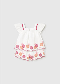 Mayoral - Girls' Embroidered Bermudas Set