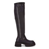 Andrea - Women's Knee High Combat Boots