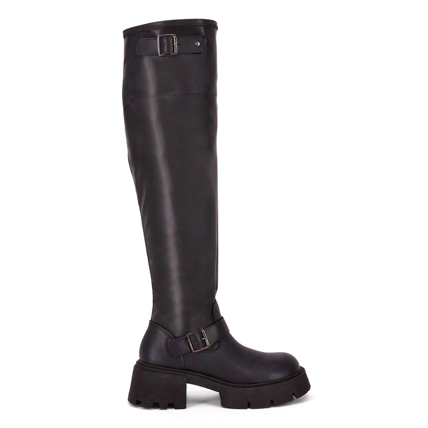 Andrea - Women's Knee High Combat Boots